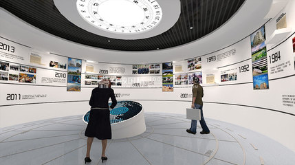 融合智慧與互動 教育企業多媒體展廳的舞臺式設計新思路